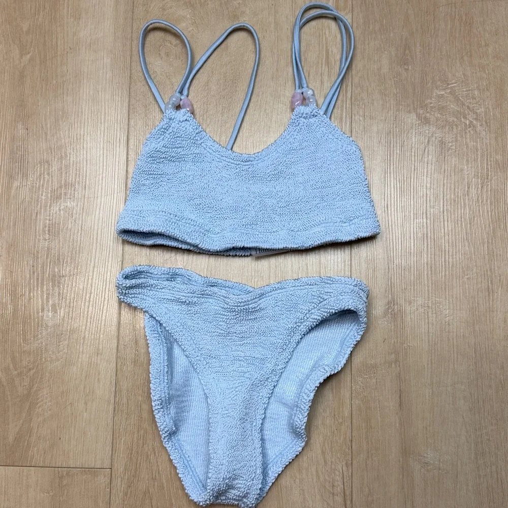 Hunza G Cassie Beaded Two-Piece Swimsuit